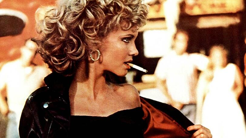 Olivia Newton-John mit der Kult-Lederjacke in "Grease"