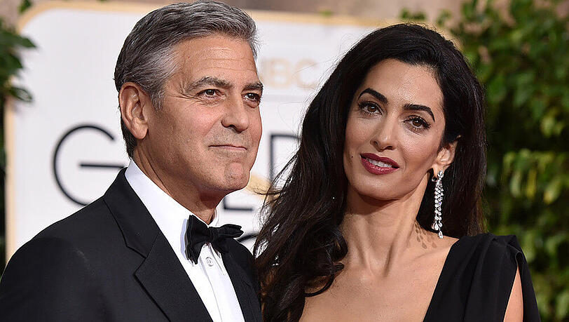 George und Amal Clooney bei den Golden Globes 2015 George und Amal Clooney bei den Golden Globes 2015