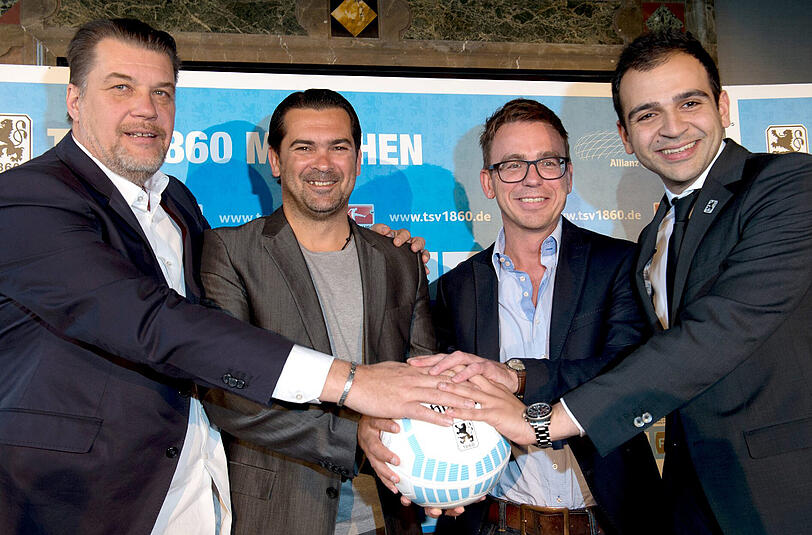 Von links: Präsident Gerhard Mayrhofer, Sportchef Gerhard Poschner, Geschäftsführer Markus Rejek und Investorenvertreter Noor Basha