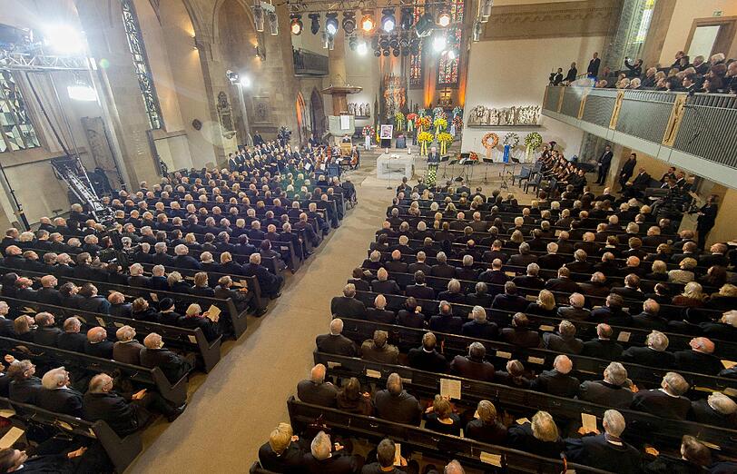Die Trauerfeier für Lothar Späth fand in der Stiftskirche statt