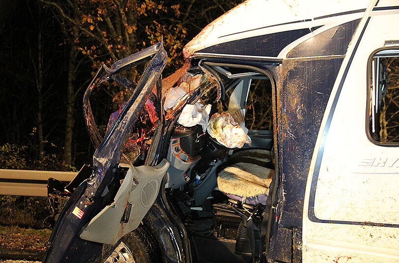 Die Airbags verhinderten wohl Schlimmeres.