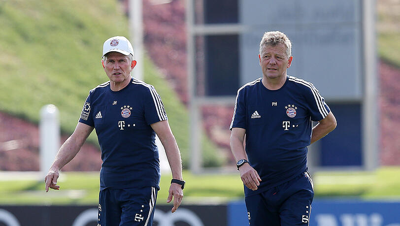 Hören beide beim FC Bayern auf: Trainer Jupp Heynckes (l.) und Co-Trainer Peter Hermann.