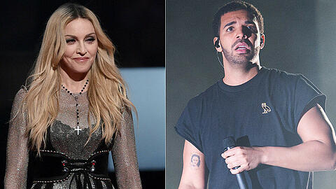 Madonna überraschte Drake mit einem intensiven Kuss