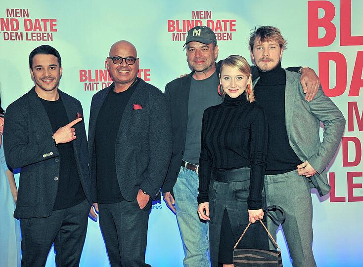 "Mein Blind Date mit dem Leben"-Premiere: Kostja Ullmann, Saliya Kahawatte, Regiseur Marc Rothemund, Anna Maria Mühe und Jacob Matschenz