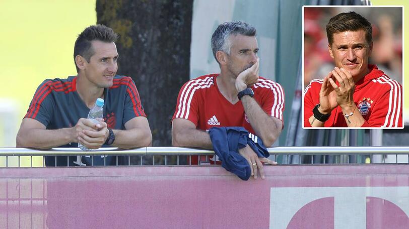 Nachwuchscoach und Ex-Co-Trainer: Miroslav Klose (li.) und Tobias Schweinsteiger.