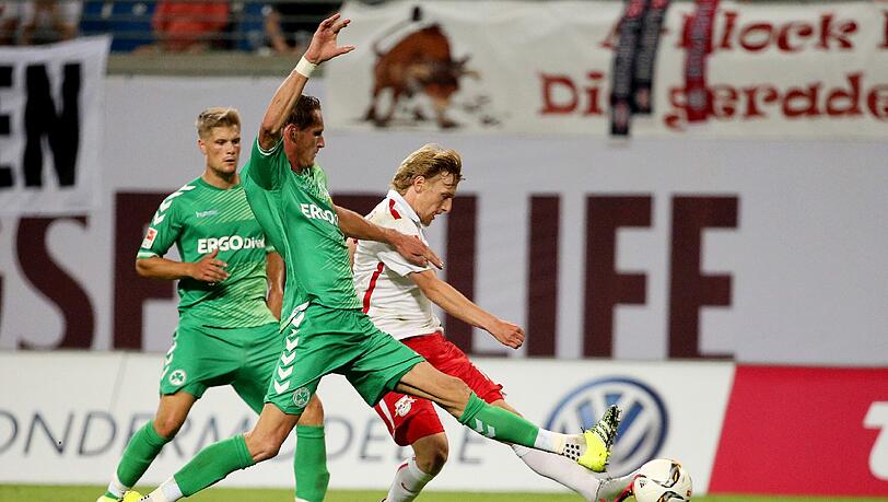 Emil Forsberg rettete für den RB Leipzig den Punkt. Emil Forsberg rettete für den RB Leipzig den Punkt.