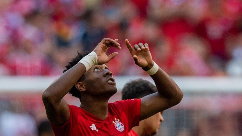 David Alaba vom FC Bayern München jubelt zu einem Treffer. Foto: Lino Mirgeler/Archivbild David Alaba vom FC Bayern München jubelt zu einem Treffer. Foto: Lino Mirgeler/Archivbild