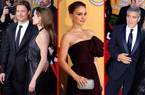 Alle waren sie da: Brangelina, Natalie Portman, George Clooney und viele andere Hollywood-Stars besuchten die Verleihung der Guild-Awards.