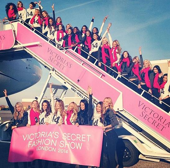 Die "Victoria's Secret"-Models auf dem Weg nach London