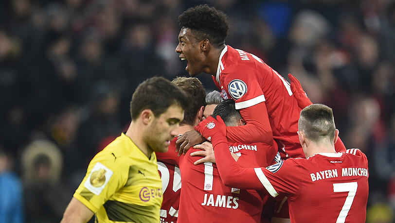 20.12.2017: Im Achtelfinale des DFB-Pokals besiegt der FC Bayern Borussia Dortmund mit 2:0. 20.12.2017: Im Achtelfinale des DFB-Pokals besiegt der FC Bayern Borussia Dortmund mit 2:0.
