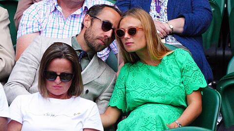 James Middleton und seine Ehefrau Alizee Thevenet beim Tennisturnier in Wimbledon.