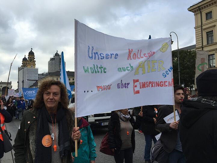 Alle Bilder von der Pfleger-Demo am Dienstag zum Durchklicken.