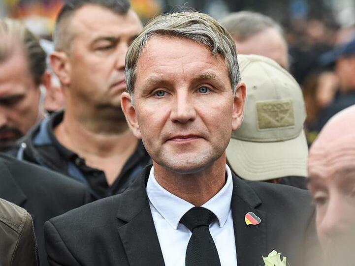 Björn Höcke im September bei einer Demonstration in Chemnitz.