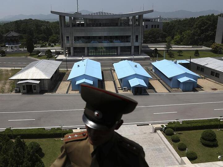 Blick auf die innerkoreanische Grenze in Panmunjom.