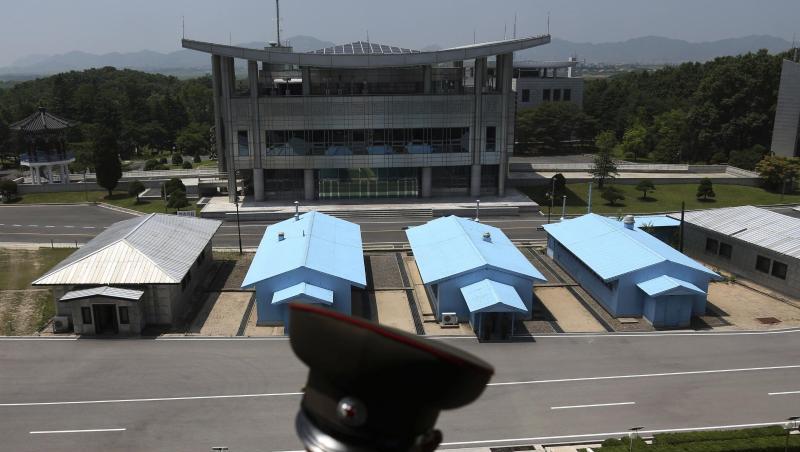 Blick auf die innerkoreanische Grenze in Panmunjom. Blick auf die innerkoreanische Grenze in Panmunjom.
