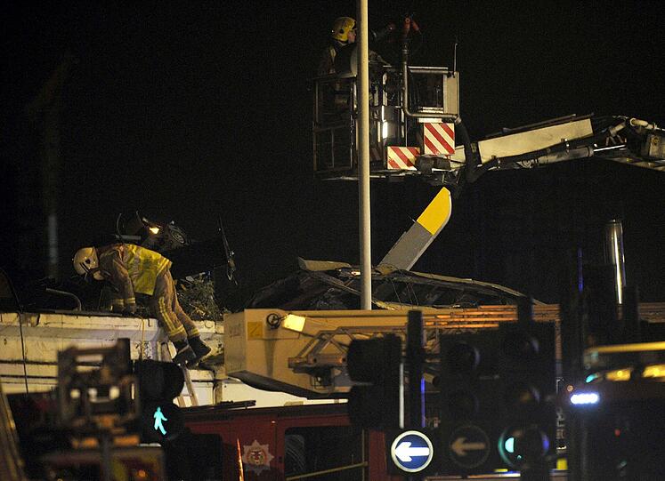 Bilder von der Unfallstelle in Glasgow.