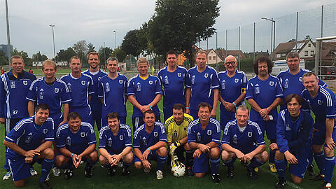 Die Münchner Mannschaft beim Fußball-Ratsherrenturnier.