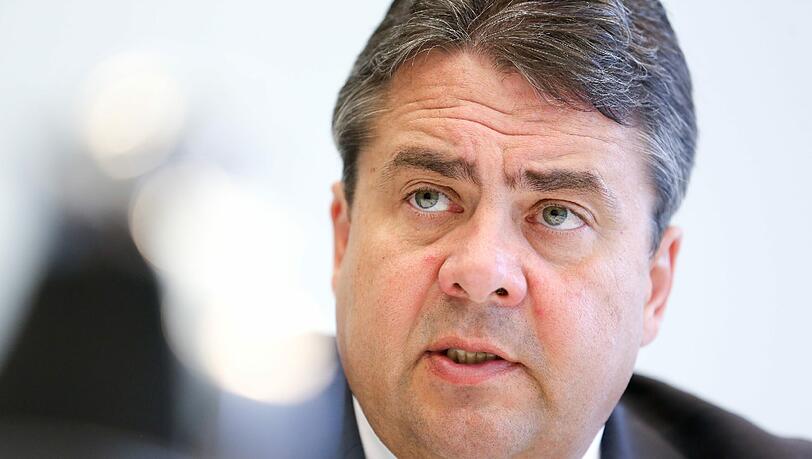 Am Sonntag im Schlösselgarten: Sigmar Gabriel