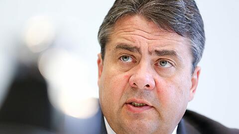Am Sonntag im Schlösselgarten: Sigmar Gabriel