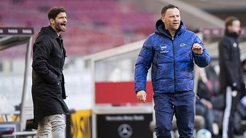 Hertha BSC setzt weiter auf Trainer Pal Dardai (r), Sportdirektor Arne Friedrich soll auch bleiben.