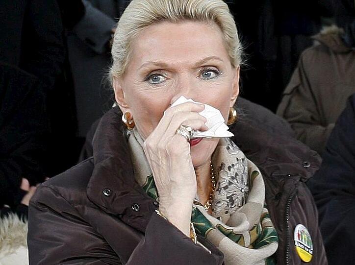 Schaeffler-Besitzerin Maria-Elisabeth Schaeffler bei einer Kundgebung der Mitarbeiter im vergangenem Februar.