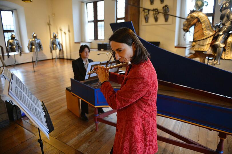 Musiker spielen heute auf der Veste Coburg aus den Sonaten von Friedrich dem Großen. Die Original-Noten galten lange als verschollen.