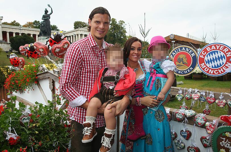 Van Buytens Familie beim Wiesnbesuch im Oktober 2013.