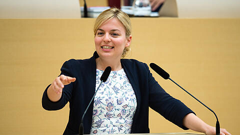 Auf dem Weg nach oben: Seit 2013 ist Katharina Schulze Landtagsabgeordnete. Gleich wurde sie zur Vize-Fraktionschefin. Heute soll sie im Maximilaneum zur Grünen-Chefin aufsteigen.
