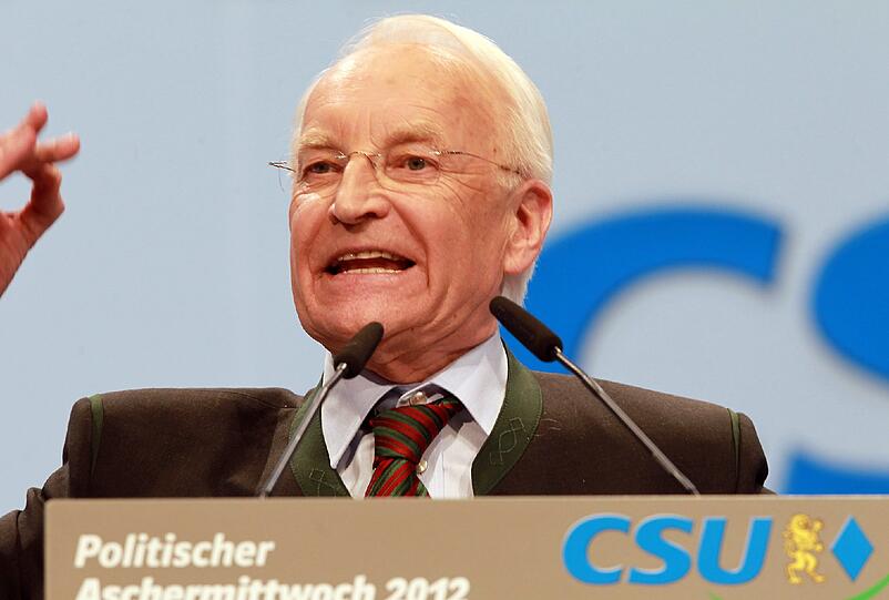 Ohne Worte: Stoiber und seine legendäre Gestik.