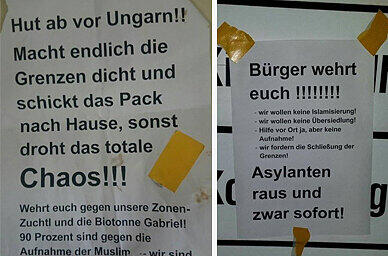 Seit September hängt ein Unbekannter diese Pamphlete aus.
