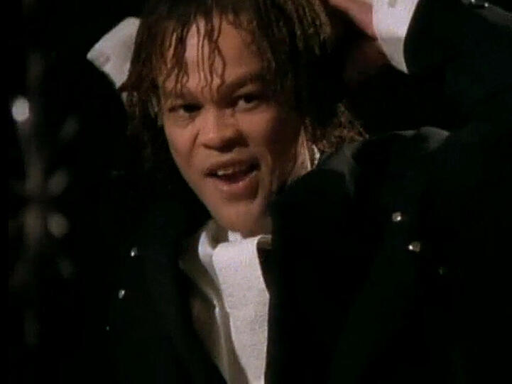 Johnny Kemp im Musikvideo zu "Just Got Paid"