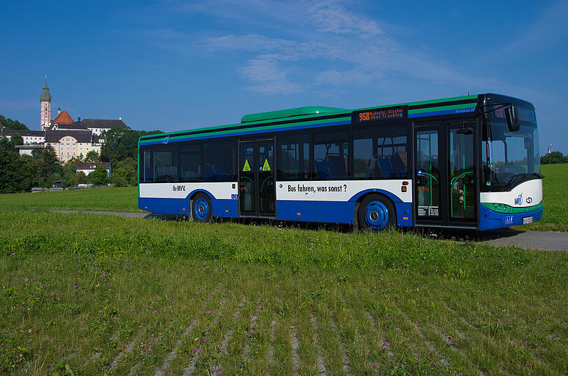 Ein Regionalbus der MVV. Die Linie 210 soll bis zum Frühjahr 2019 den Anfang der Pünktlichkeitsoffensive markieren.