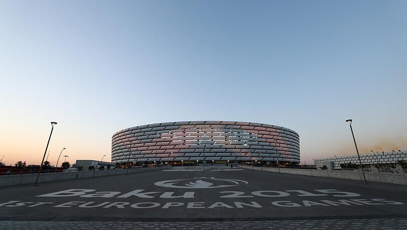 Ein Prestige-Objekt des Regimes: Das futuristische Nationalstadion in Baku ist allerdings keine reine Fußball-Arena.