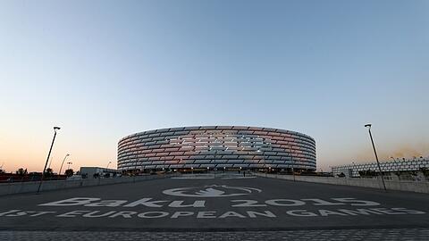 Ein Prestige-Objekt des Regimes: Das futuristische Nationalstadion in Baku ist allerdings keine reine Fußball-Arena.