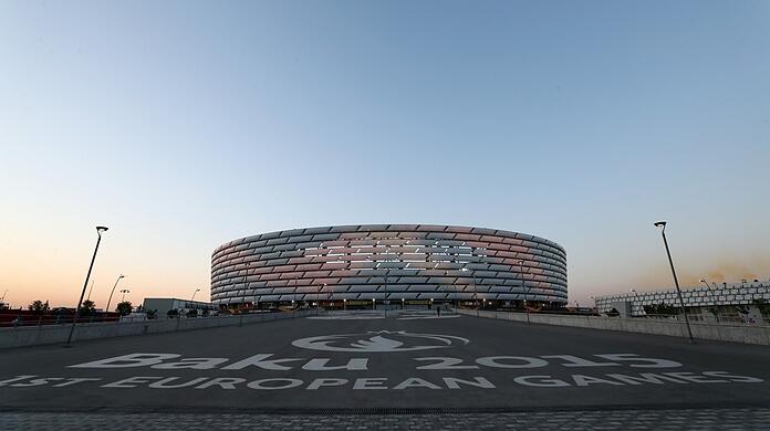 Ein Prestige-Objekt des Regimes: Das futuristische Nationalstadion in Baku ist allerdings keine reine Fußball-Arena.