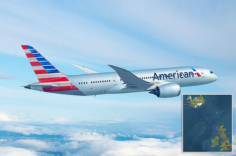 Eine Boeing 787 von American Airlines.