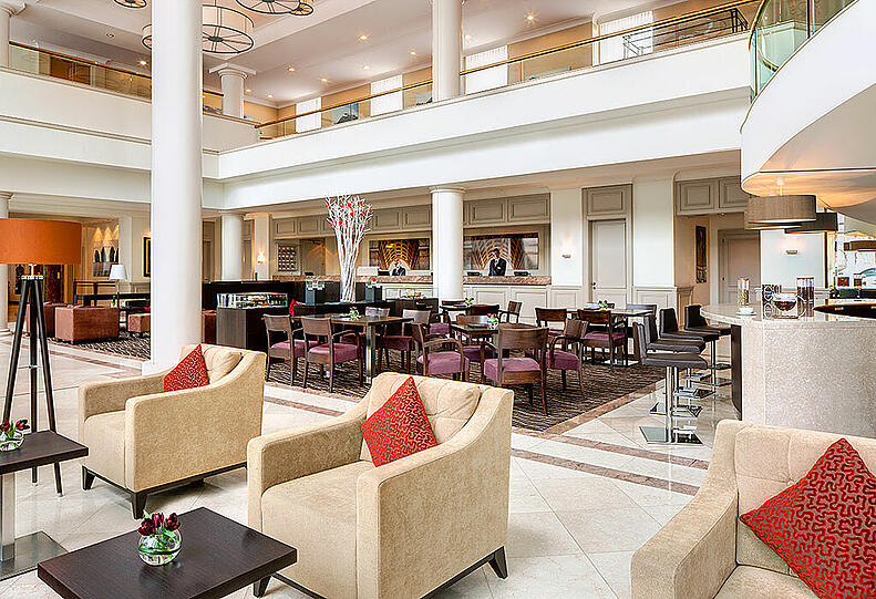 Die Lobby des Marriott München