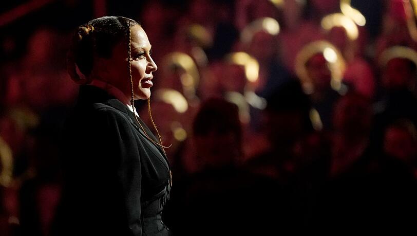 Sängerin Madonna bei der 65. Grammy Verleihung im Februar 2023. Sängerin Madonna bei der 65. Grammy Verleihung im Februar 2023.