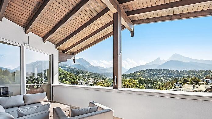 Platz 1 bei den Wohnungen: Dieser Ausblick in Berchtesgaden kostet 2,3 Millionen Euro.