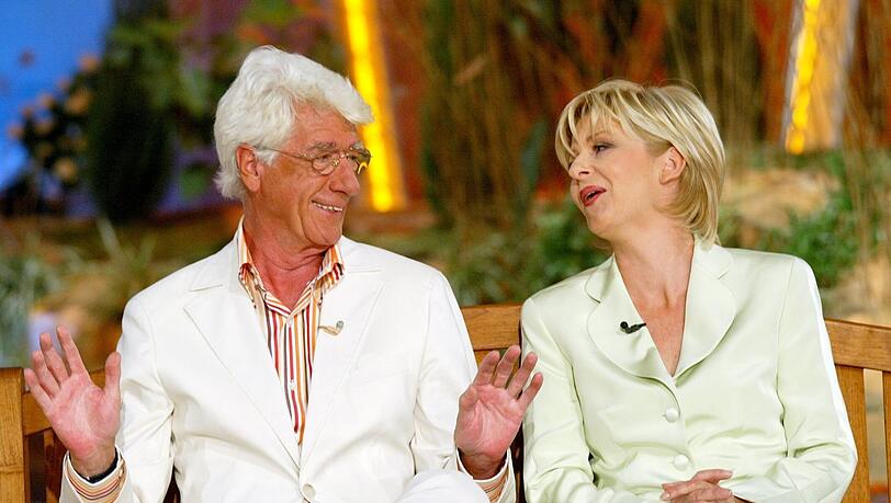 Der Showmaster Rudi Carrell und die Moderatorin Carmen Nebel