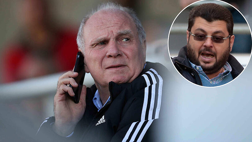 Uli Hoeneß und Hasan Ismaik (kl. Bild) - Welcher Löwe wird mit dem Bayern-Präsidenten die Stadion-Frage besprechen?