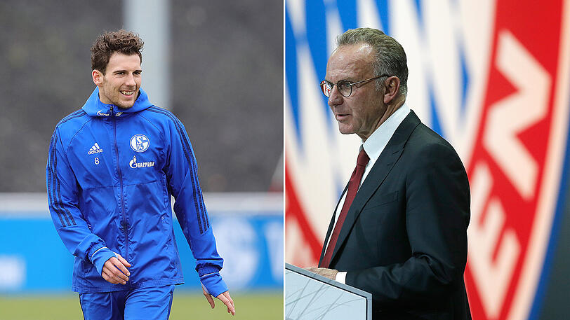 "Wir sind sehr froh, dass sich mit Leon Goretzka ein deutscher Nationalspieler mit großer Perspektive trotz namhafter Konkurrenz aus dem Ausland für den FC Bayern entschieden hat", hatte Vorstandsboss Karl-Heinz Rummenigge (rechts) schon unmittelbar nach dem Abschluss des Transfers betont.