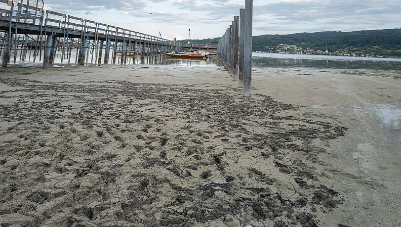 Niedrigwasser am Bodensee. Niedrigwasser am Bodensee.
