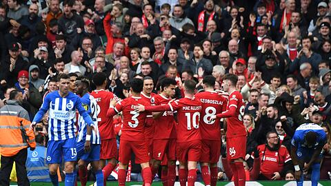 Liverpool setzte sich mit 2:1 gegen Brighton durch.