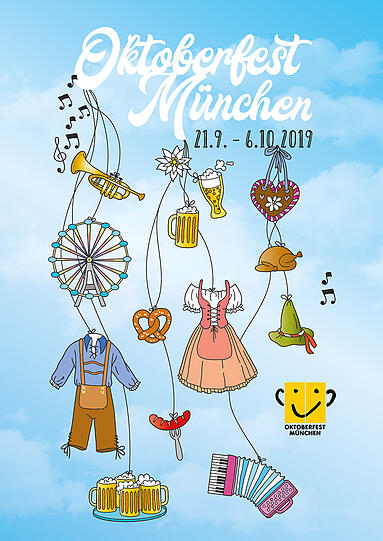 Welches Motiv wird zum Wiesnplakat 2019? 52 Motive stehen insgesamt online zur Auswahl.