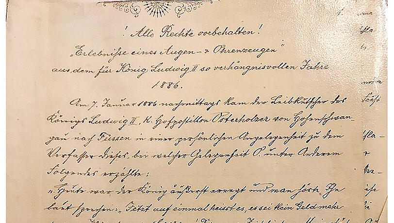 Bislang unbekannte Aufzeichnungen zur Gefangennahme von König Ludwig. Bislang unbekannte Aufzeichnungen zur Gefangennahme von König Ludwig.