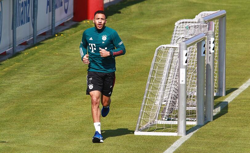 Lauftraining an der Säbener Straße: Corentin Tolisso.