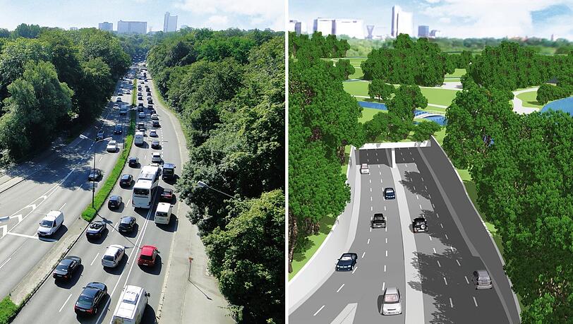 Der Verkehr wird weiter durch Münchens größten Park rauschen, denn die Idee, den Englischen Garten zu untertunneln, bleibt nur eine Idee. Der Verkehr wird weiter durch Münchens größten Park rauschen, denn die Idee, den Englischen Garten zu untertunneln, bleibt nur eine Idee.