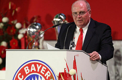 Uli Hoeneß: mit 97 Prozent als Bayern-Präsident wiedergewählt.