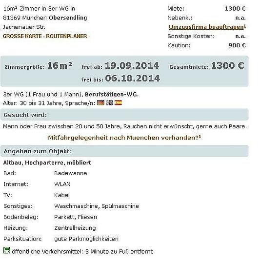 Drei Wochen &bdquo;Zwischenmiete&ldquo; &ndash; zur Wiesn.